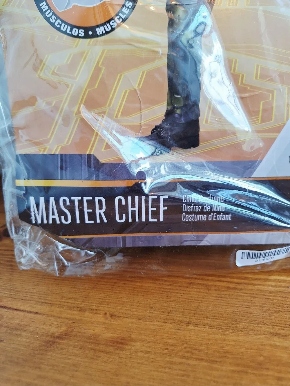 Halo Master Chief Muscle Costume w/ Helmet Boys Size L (10-12)
